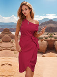 WOMEN ONE SHOULDER DRESS