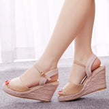 FISHBONE WEDGE WATERPROOF PLATFORM SANDALS