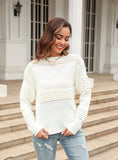 Solid Color Long Sleeve Pit Sweater