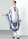 LOOSE PRINT PLEATED DRESS
