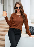 FASHION CASUAL LONG-SLEEVED ROUND NECK PULLOVER SWEATER
