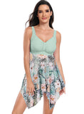 SPLIT SWIMSUIT BELLY-COVERING SLIM PRINTED BIKINI