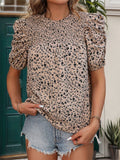 PRINTED VINTAGE PUFF SLEEVE SHIRT