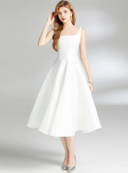 WOMEN SLIM WAIST SUSPENDER DRESS