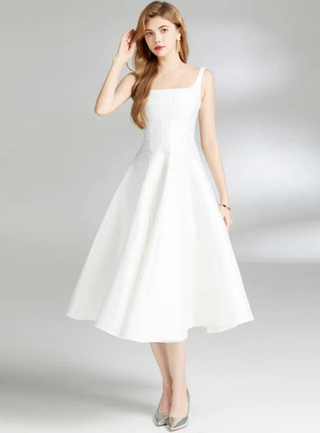 WOMEN SLIM WAIST SUSPENDER DRESS