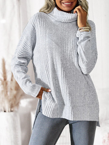 FASHION HIGH-NECKED WOOL-CATCHING KNITTED TOP
