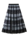 Mesh Stitching Lace Cake Skirt