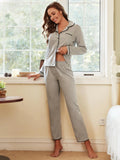 FASHION LONG-SLEEVED PANT PAJAMAS SUIT