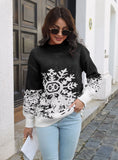 FASHION CHRISTMAS LANTERN SLEEVE LOOSE SWEATER