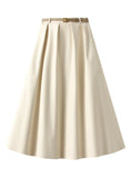 High Waist Loose PU Leather Skirt