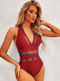 SLIM SEA CONJOINED SOLID COLOR BIKINI SUIT