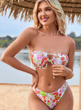 SEXY STRAP BACKLESS PRINT BIKINI