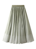 HIGH WAIST SLIM GRADIENT YARN SKIRT