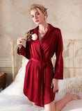 FASHION SILK-LIKE BATHROBE PAJAMAS