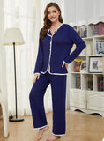 FASHION LONG SLEEVE CASUAL PAJAMAS SUIT