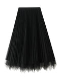 High Waist Pleated Irregular Skirt