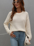 FASHION WOMEN ROUND NECK LOOSE SWEATER