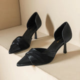 THIN-HEELED SHARP POINTS AND SHALLOW MOUTH SHOES