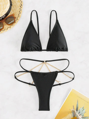 SLING CHAIN SEXY TWO-PIECE BIKINI