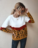 CLASSY AUTUMN AND WINTER LEOPARD SWEATER