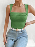 SEXY SLIM SLEEVELESS KNITTED ELASTIC VEST