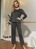 FASHION LONG SLEEVE PAJAMAS SUIT