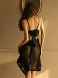 FASHION SEXY GAUZE PAJAMAS SUSPENDER DRESS