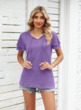 V-NECK LOOSE PULLOVER T-SHIRT