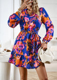 PRINTED LONG-SLEEVED SHIRT DRESS