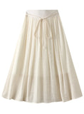 WOMEN COTTON AND LINEN SKIRT