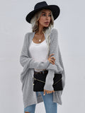 FASHION ROUND NECK KNIT CARDIGAN LOOSE SWEATER