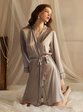 FASHION WOMEN SATIN PAJAMAS NIGHTGOWN