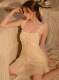 FASHION MESH LACE SUSPENDER NIGHTDRESS