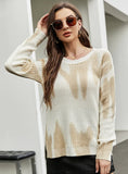 FASHION PRINTING LONG-SLEEVED ROUND NECK LOOSE SWEATER