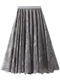 WOMEN SUMMER LACE GAUZE SKIRT