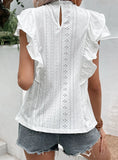 LOTUS LEAF WHITE CASUAL STITCHING SHIRT