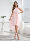 SEXY SLEEVELESS LACE GAUZE DRESS