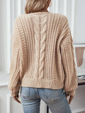 Solid Color Retro Loose Lantern Sleeve Kink Sweater