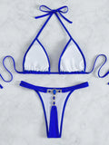 SEXY CRYSTAL DIAMOND THONG BEACH BIKINI