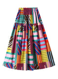 OIL PAINTING PRINTED SKIRT