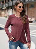 FALL/WINTER KNITWEAR CREWNECK SPLIT TOP