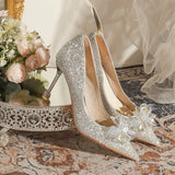 CRYSTAL STILETTO HEELS WEDDING SHOES