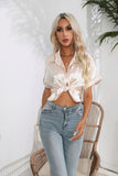 SATIN SHORT-SLEEVED SHIRT