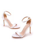 FISH-BILLED WHITE HIGH HEELS SHOES