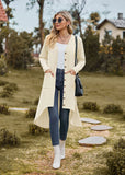 LOOSE LONG SLEEVE POCKET BUTTON COAT