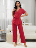 FASHION SHORT-SLEEVED BATHROBE HOME SUIT