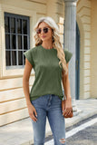 SOLID COLOR ROUND NECK SHORT SLEEVE T-SHIRT