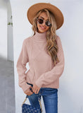 STYLISH TURTLENECK TWIST LOOSE SLIM SWEATER