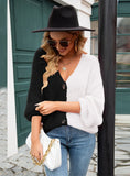 Single-breasted Spliced Cardigan Jacke