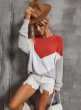 STYLISH WOMEN SPLICED TURTLENECK SWEATER